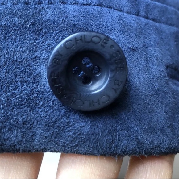 SEE BY CHLOE BLUE LEATHER JACKET - Picture 14 of 15